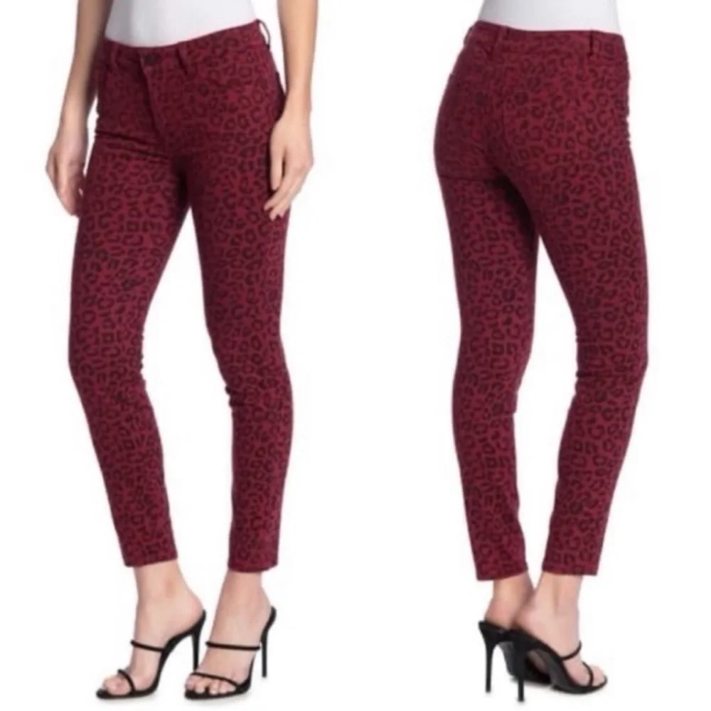 DL1961 x Revolve Florence Red Leopard Ankle Skinny Jeans 25 NWT Y2K
